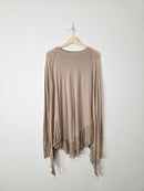 Free People Linen Blend Ruffle Top (M)