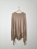 Free People Linen Blend Ruffle Top (M)