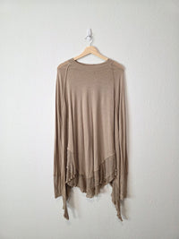 Free People Linen Blend Ruffle Top (M)