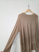 Free People Linen Blend Ruffle Top (M)