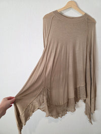 Free People Linen Blend Ruffle Top (M)