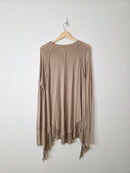 Free People Linen Blend Ruffle Top (M)