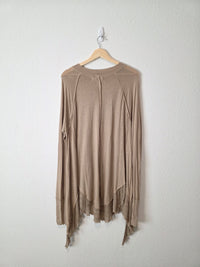 Free People Linen Blend Ruffle Top (M)