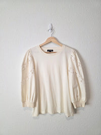 J.Crew Eyelet Puff Sleeve Top (S)