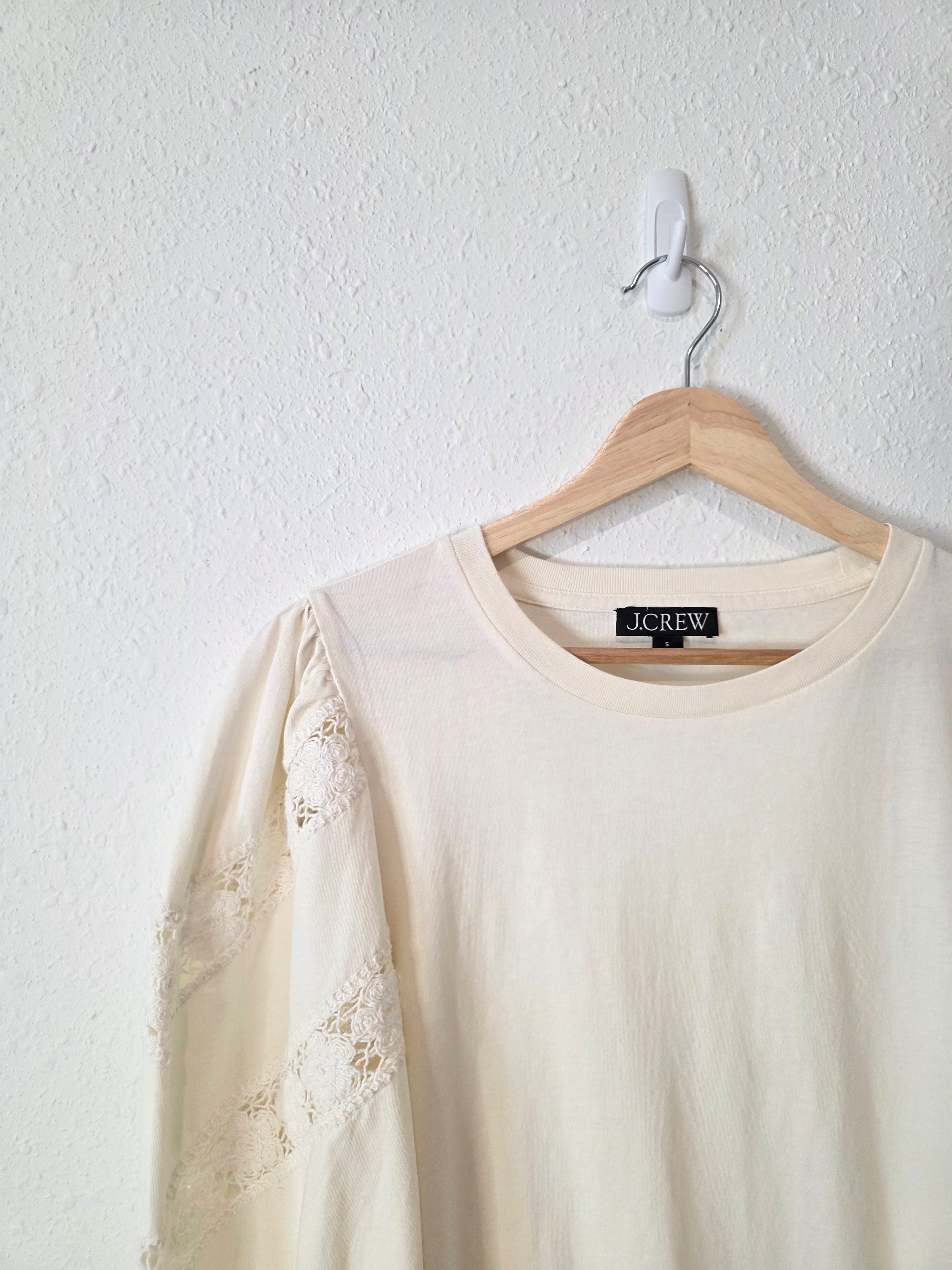 J.Crew Eyelet Puff Sleeve Top (S)