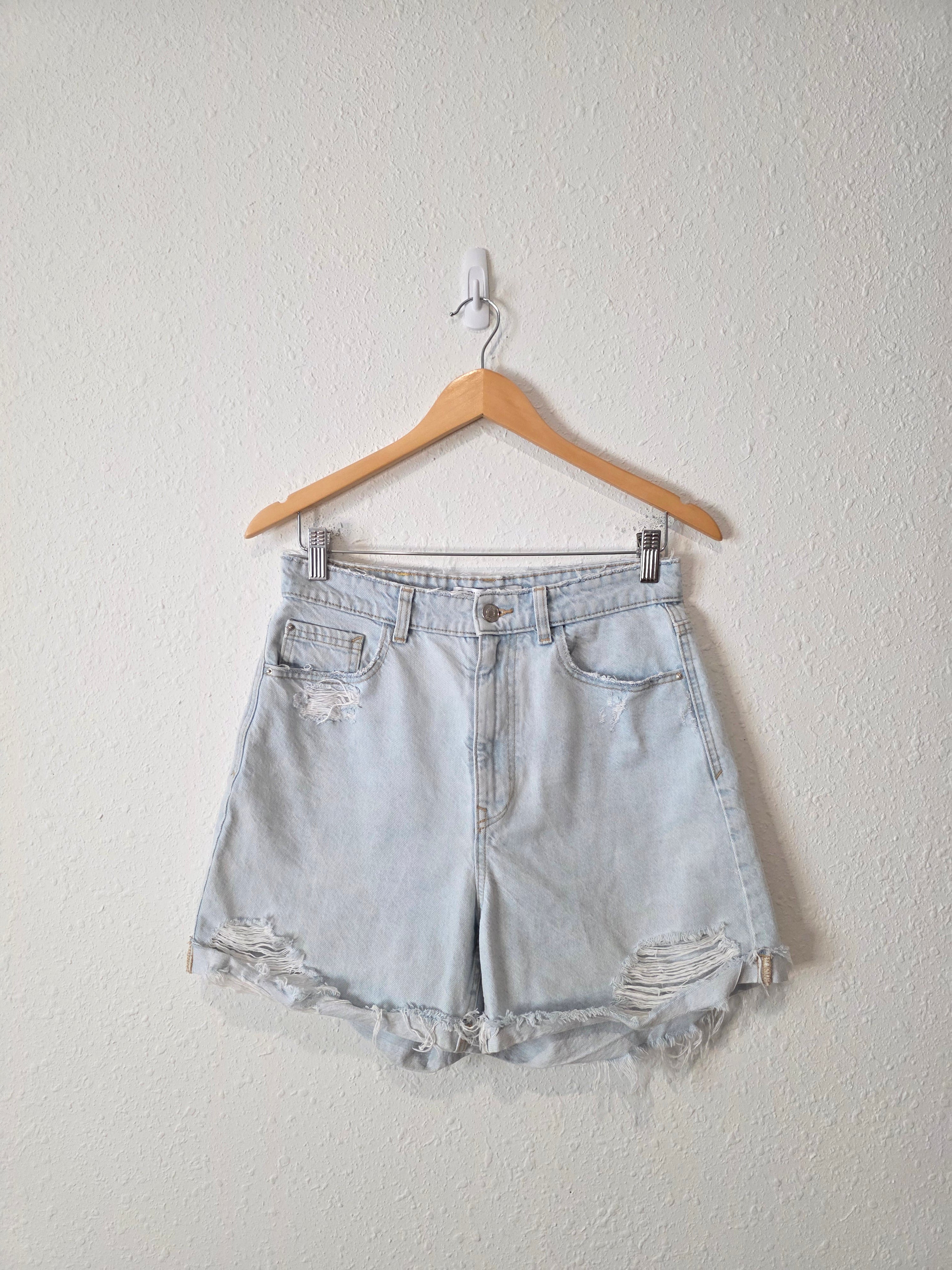 Zara High Rise Denim Shorts (6)