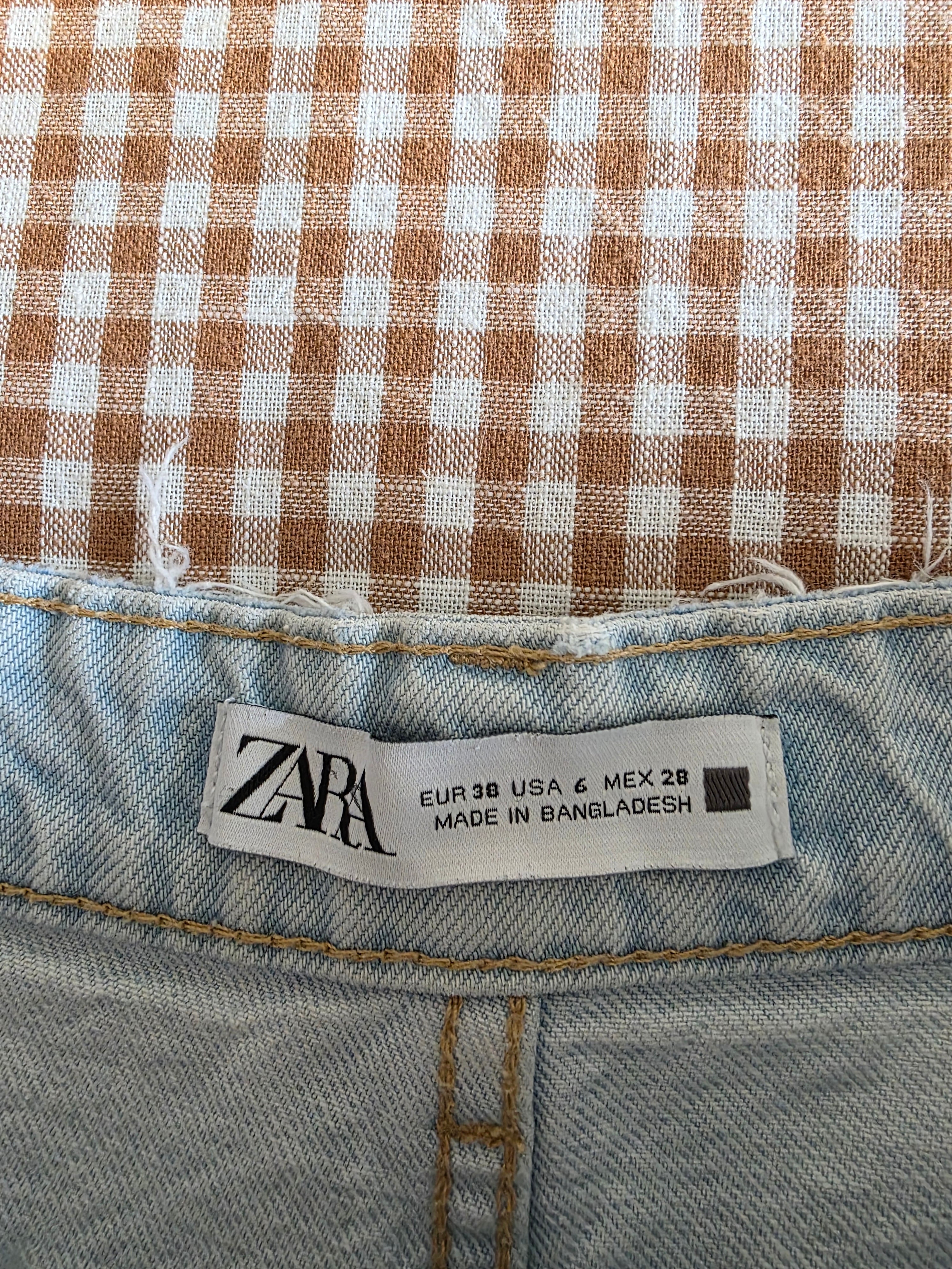 Zara High Rise Denim Shorts (6)