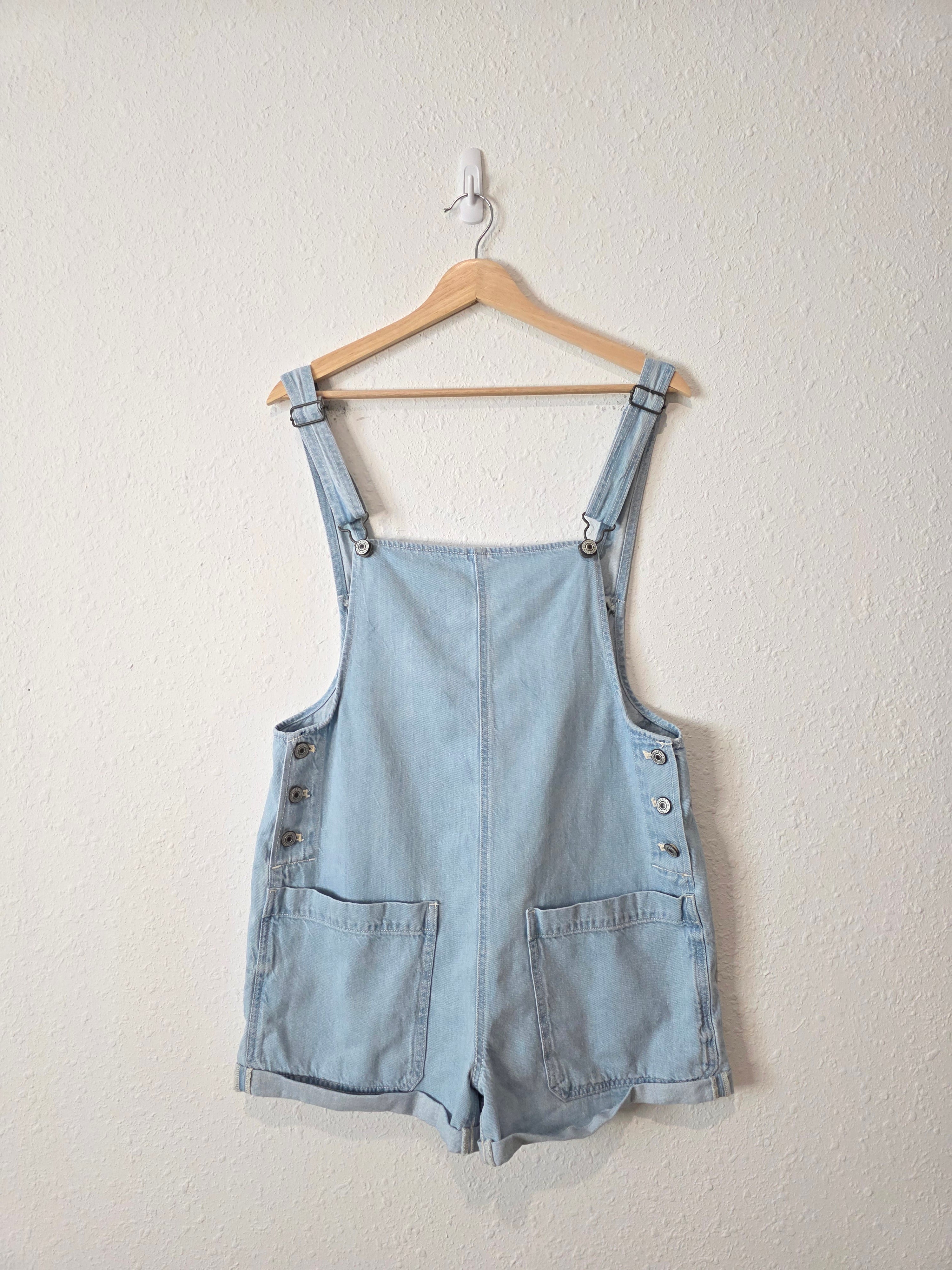 Light Wash Denim Shortalls (S)