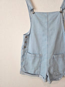 Light Wash Denim Shortalls (S)