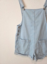 Light Wash Denim Shortalls (S)