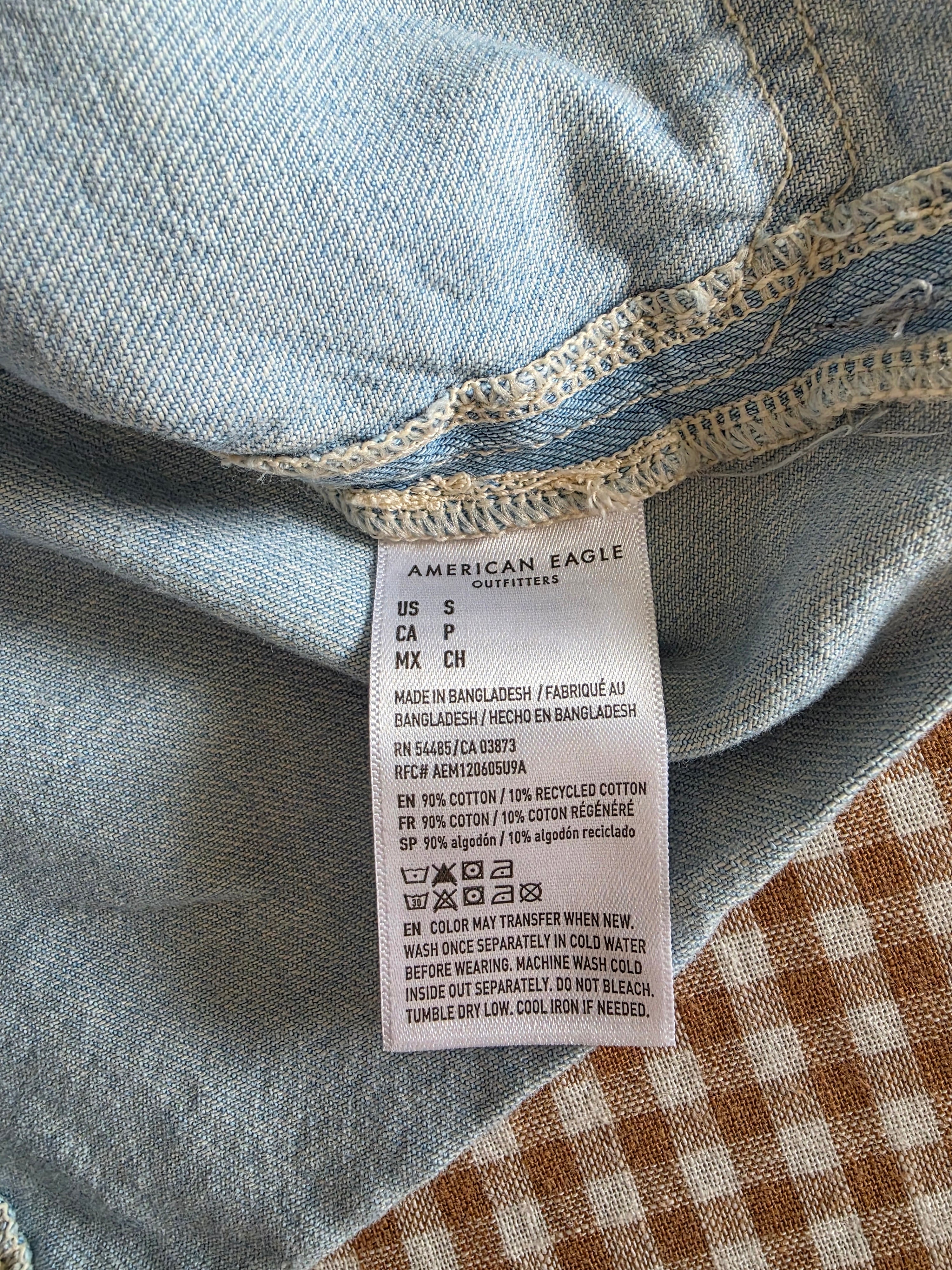 Light Wash Denim Shortalls (S)