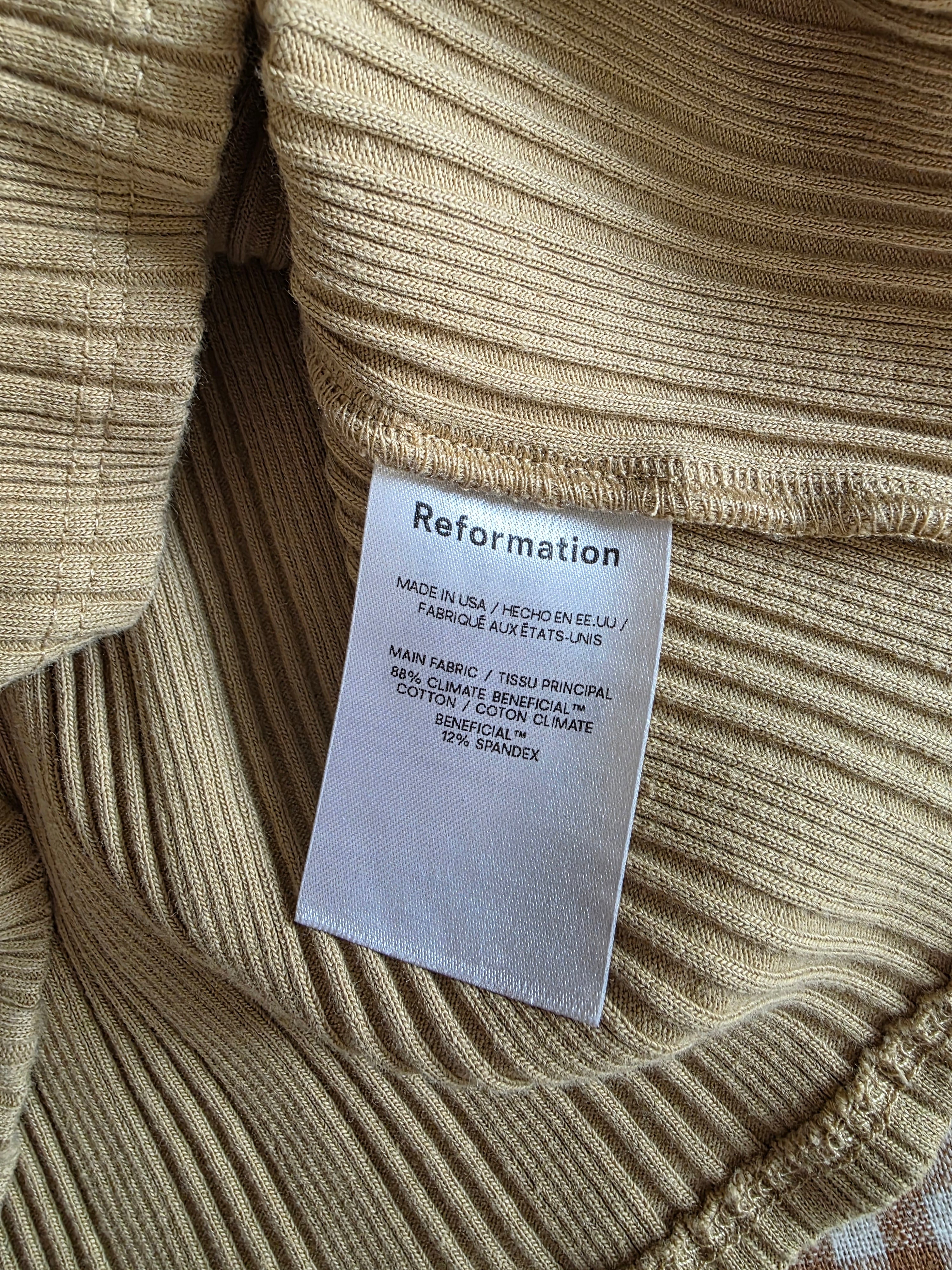 Reformation Ribbed Mockneck Tank (L)