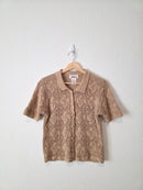 Vintage Crochet Knit Top (M)