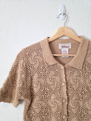 Vintage Crochet Knit Top (M)