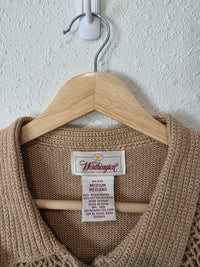 Vintage Crochet Knit Top (M)