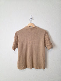 Vintage Crochet Knit Top (M)