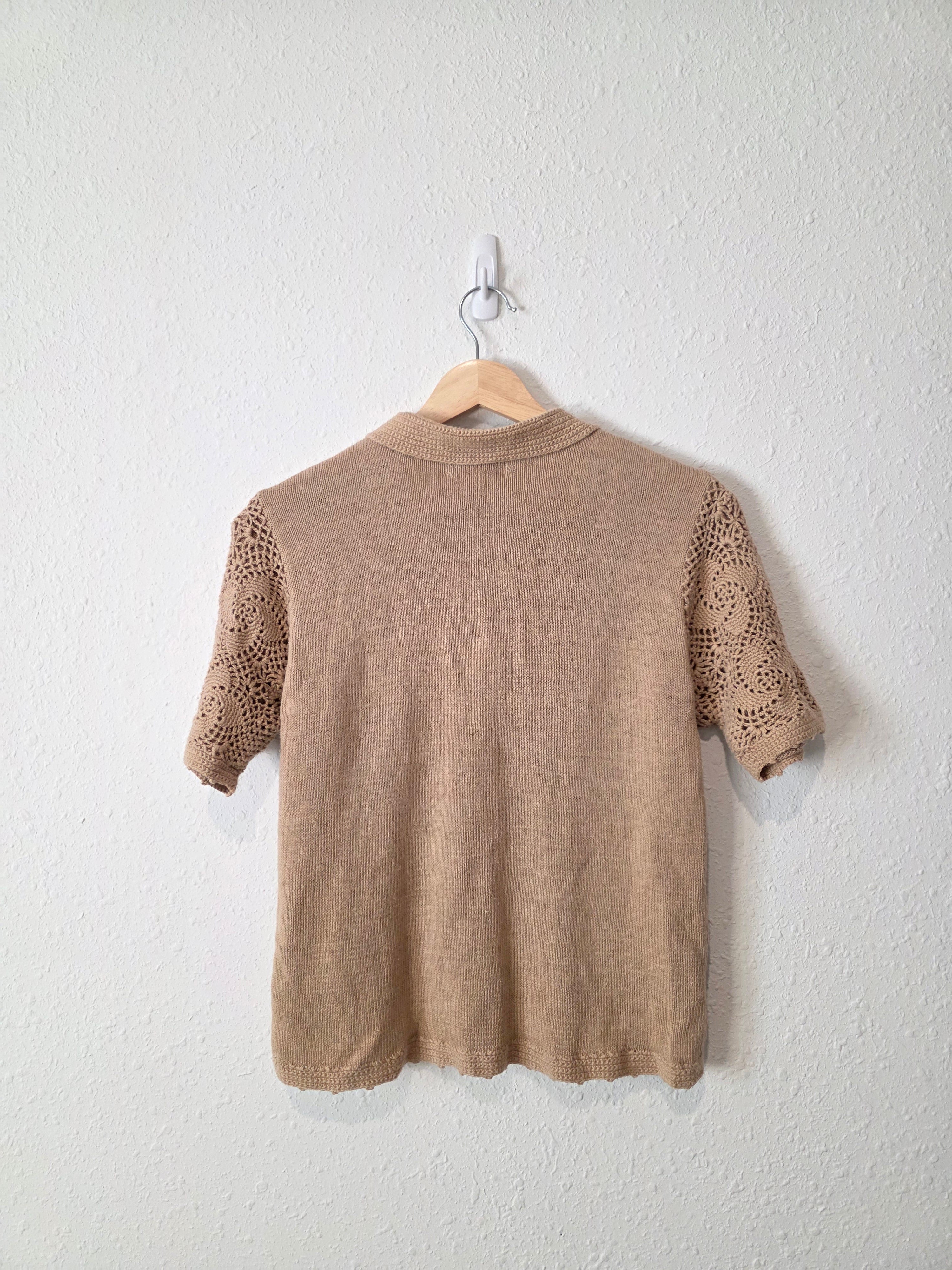 Vintage Crochet Knit Top (M)
