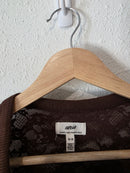 Aerie Brown Lace Short Sleeve Tee (M)