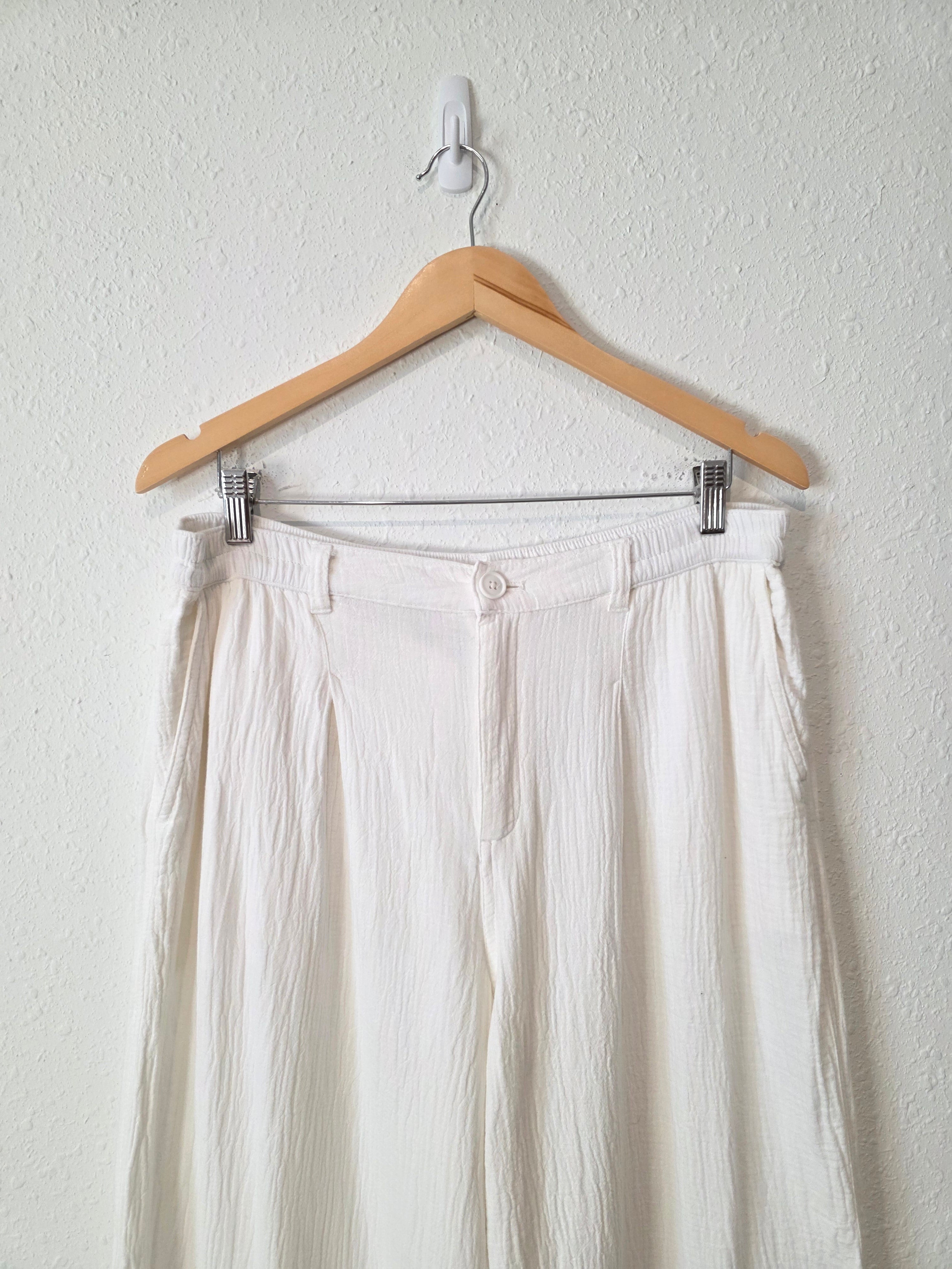 Aerie Wide Leg Gauze Pants (L)