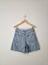 Light Wash Relaxed Denim Shorts (28)