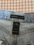 Light Wash Relaxed Denim Shorts (28)