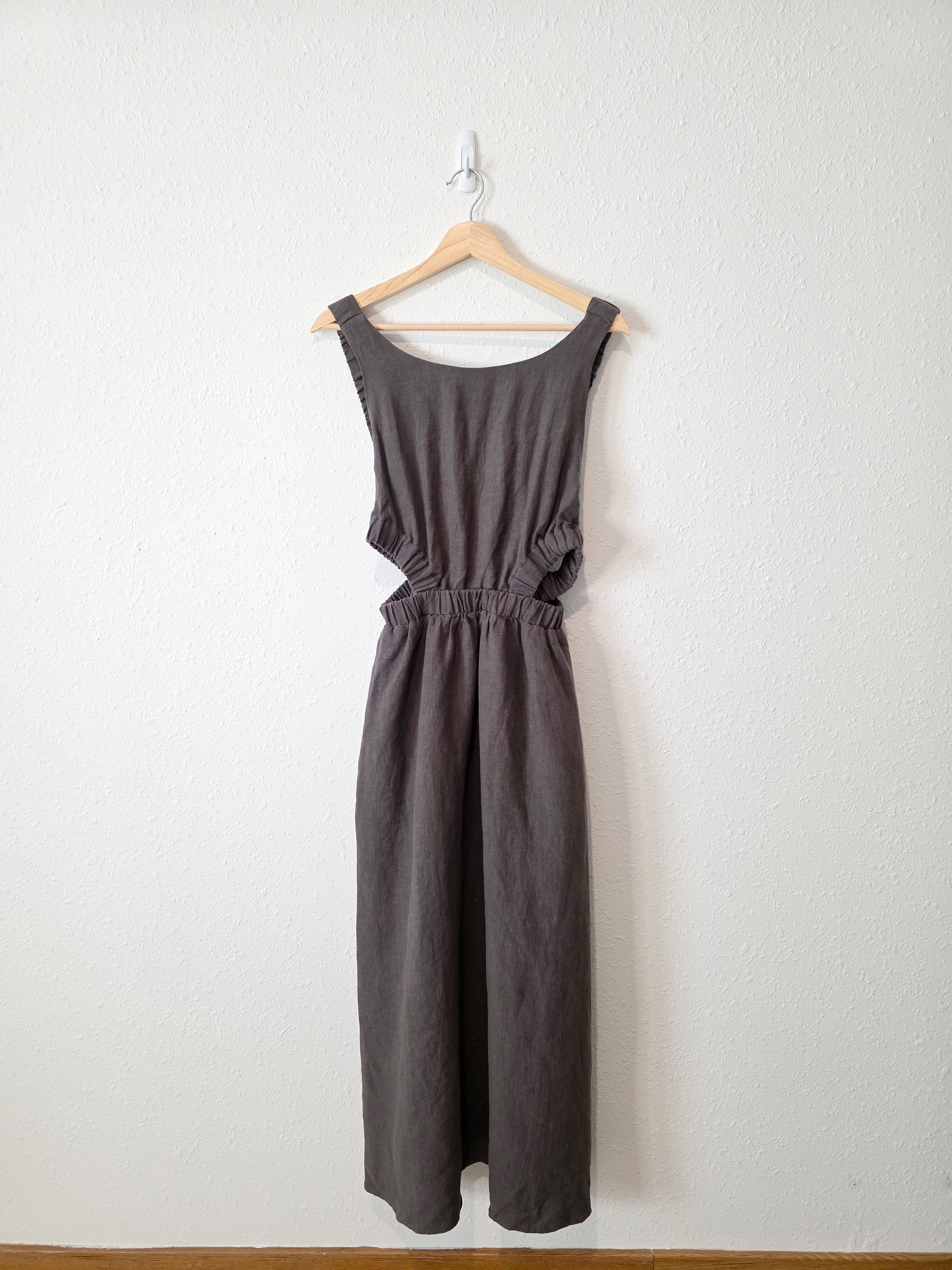 NEW Sancia Linen Cutout Midi Dress (M)