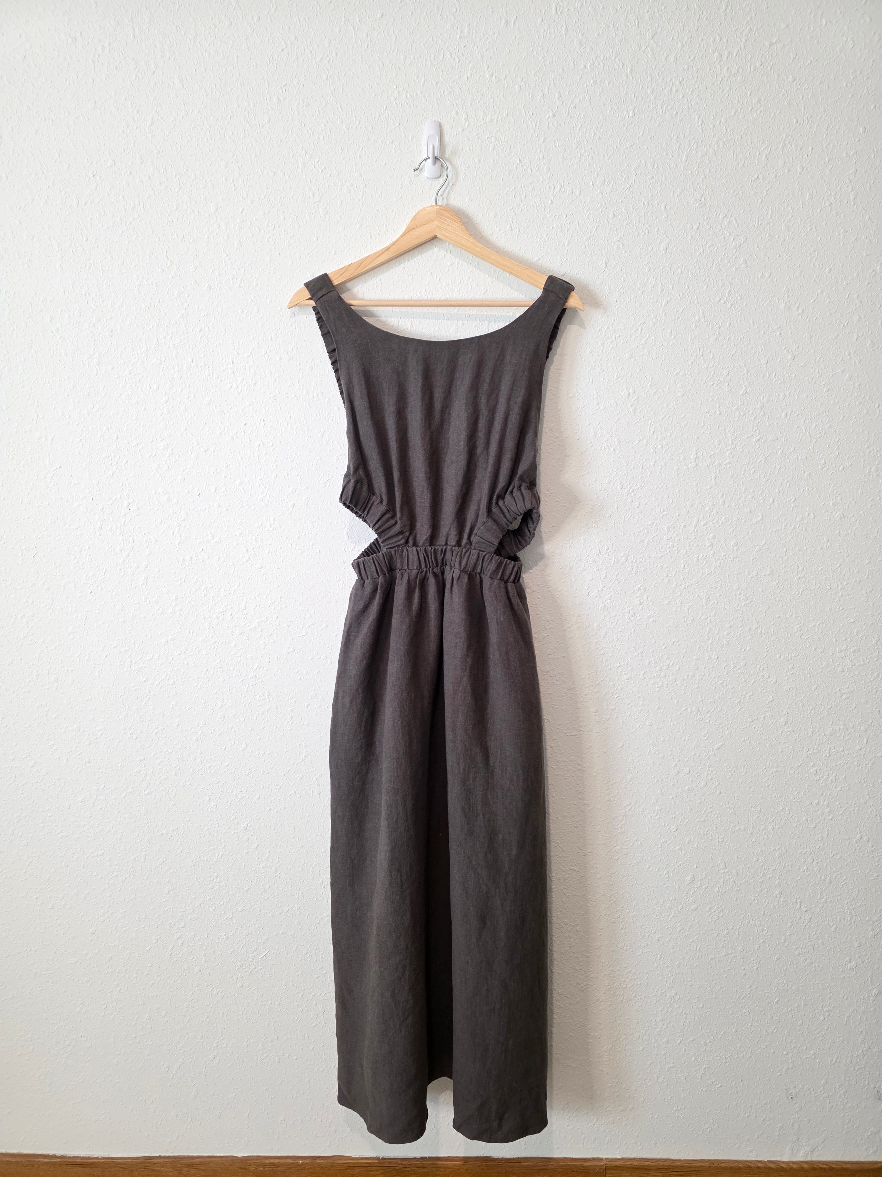 NEW Sancia Linen Cutout Midi Dress (M)