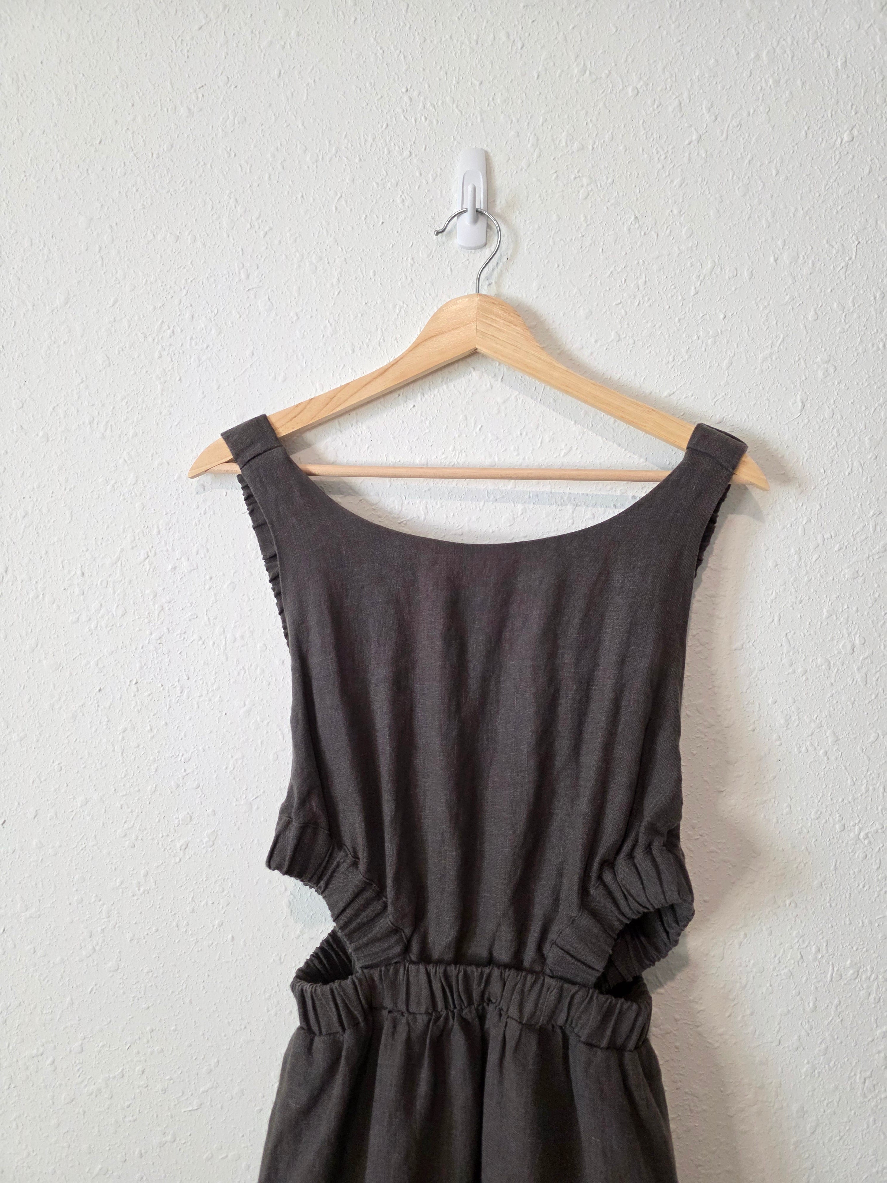 NEW Sancia Linen Cutout Midi Dress (M)