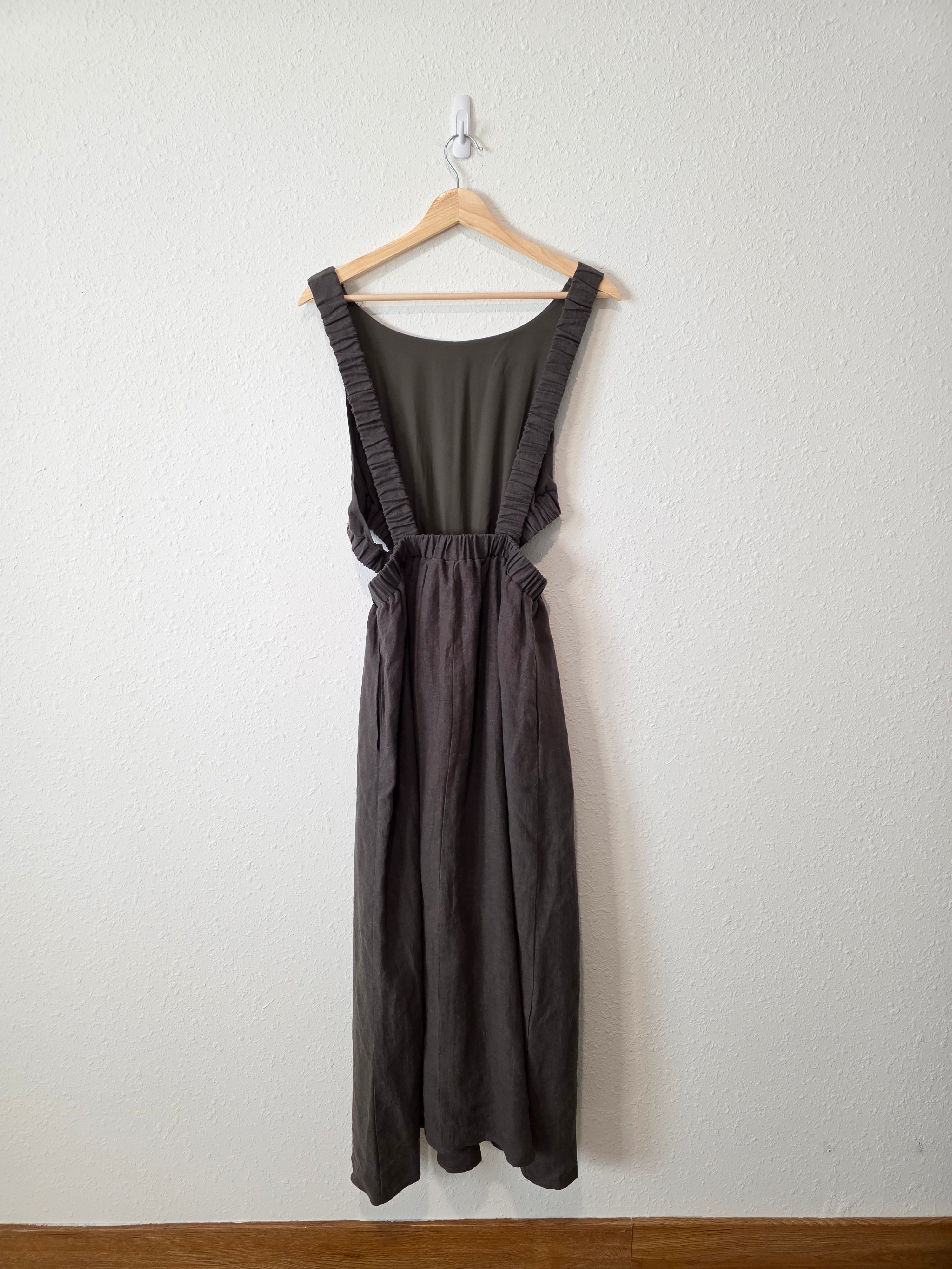 NEW Sancia Linen Cutout Midi Dress (M)
