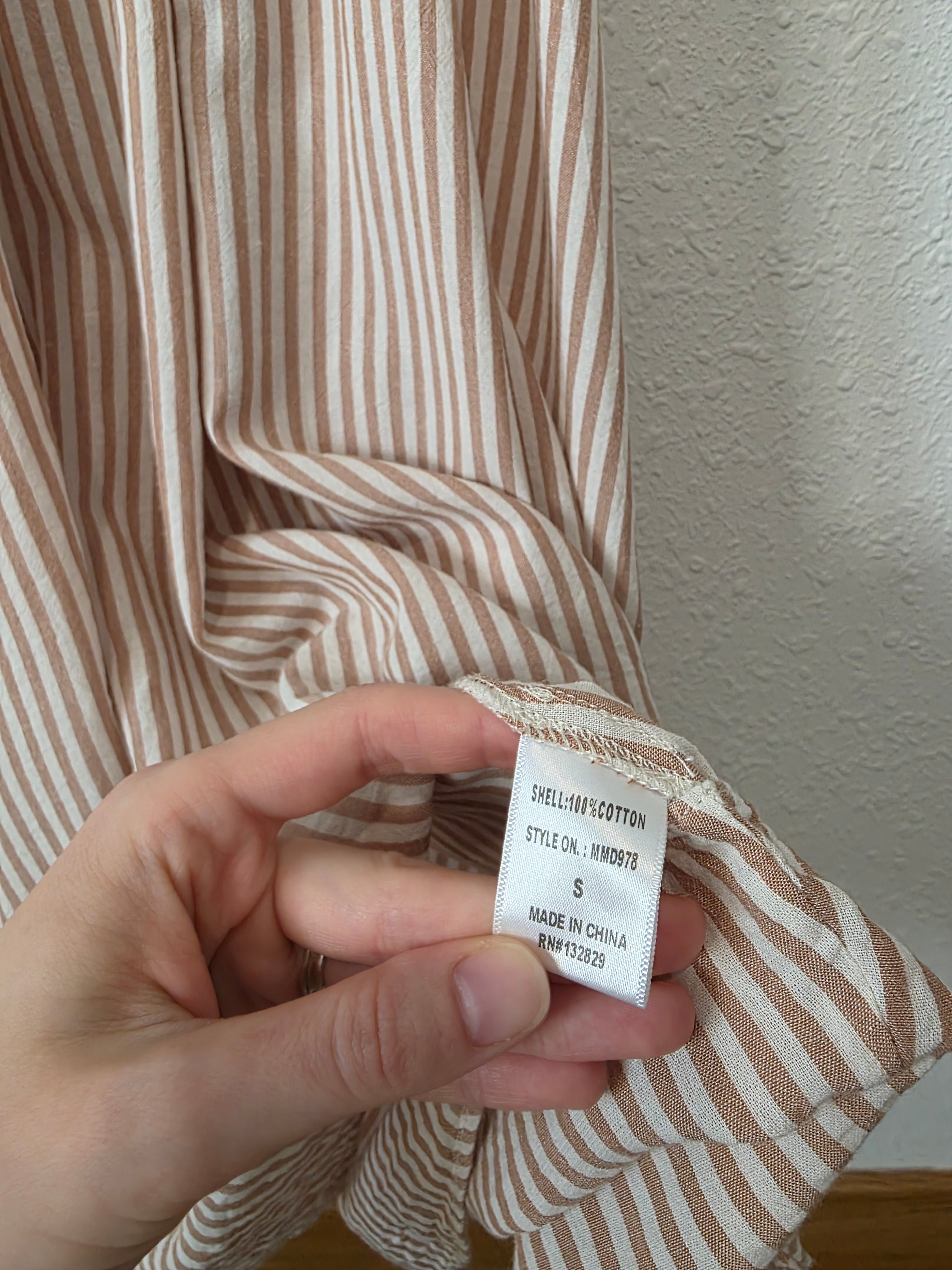 Miou Muse Striped Cotton Dress (S)