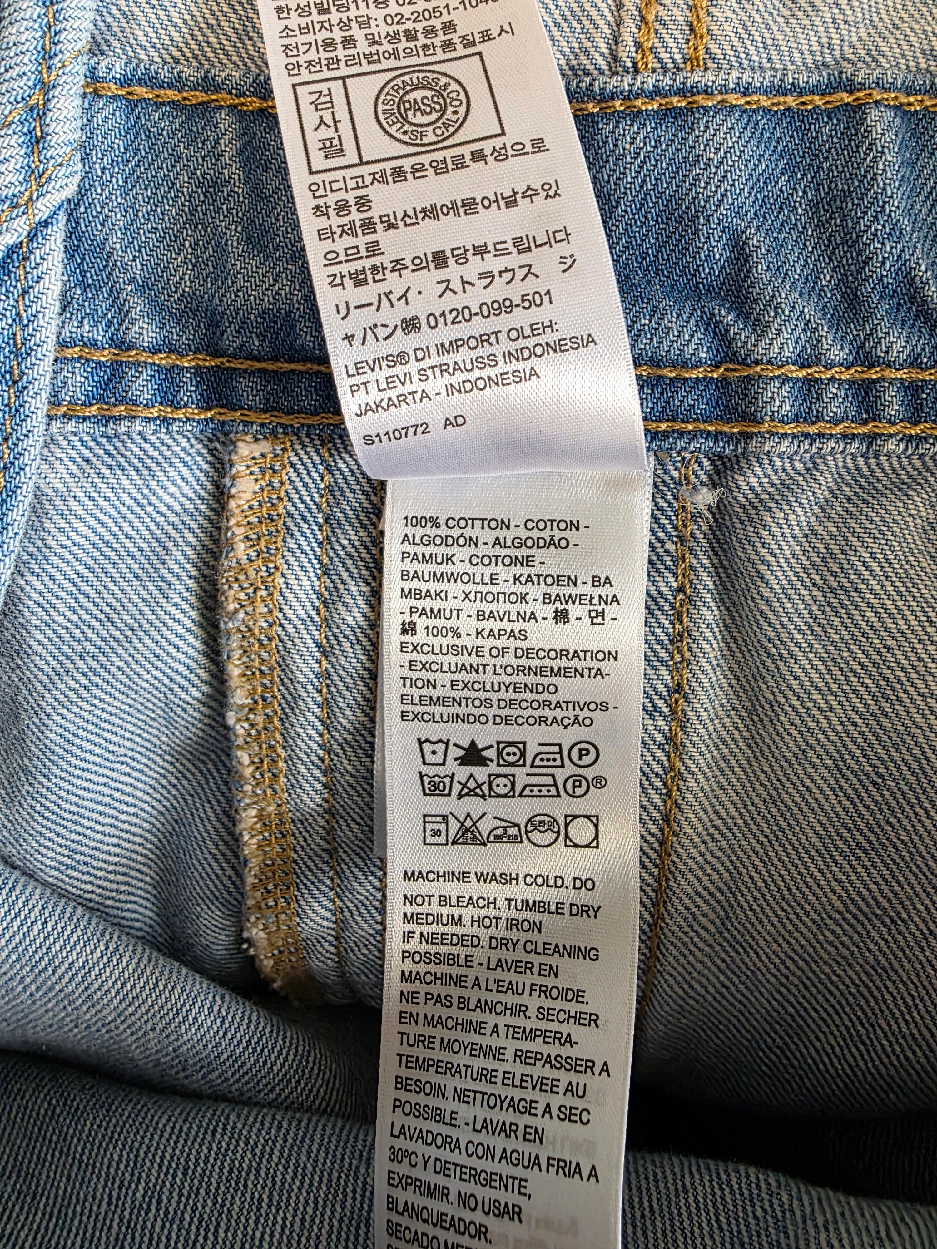 Levi's Relaxed Denim Shortalls (XL)