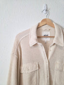 Aerie Oat Waffle Shirt Jacket (L)