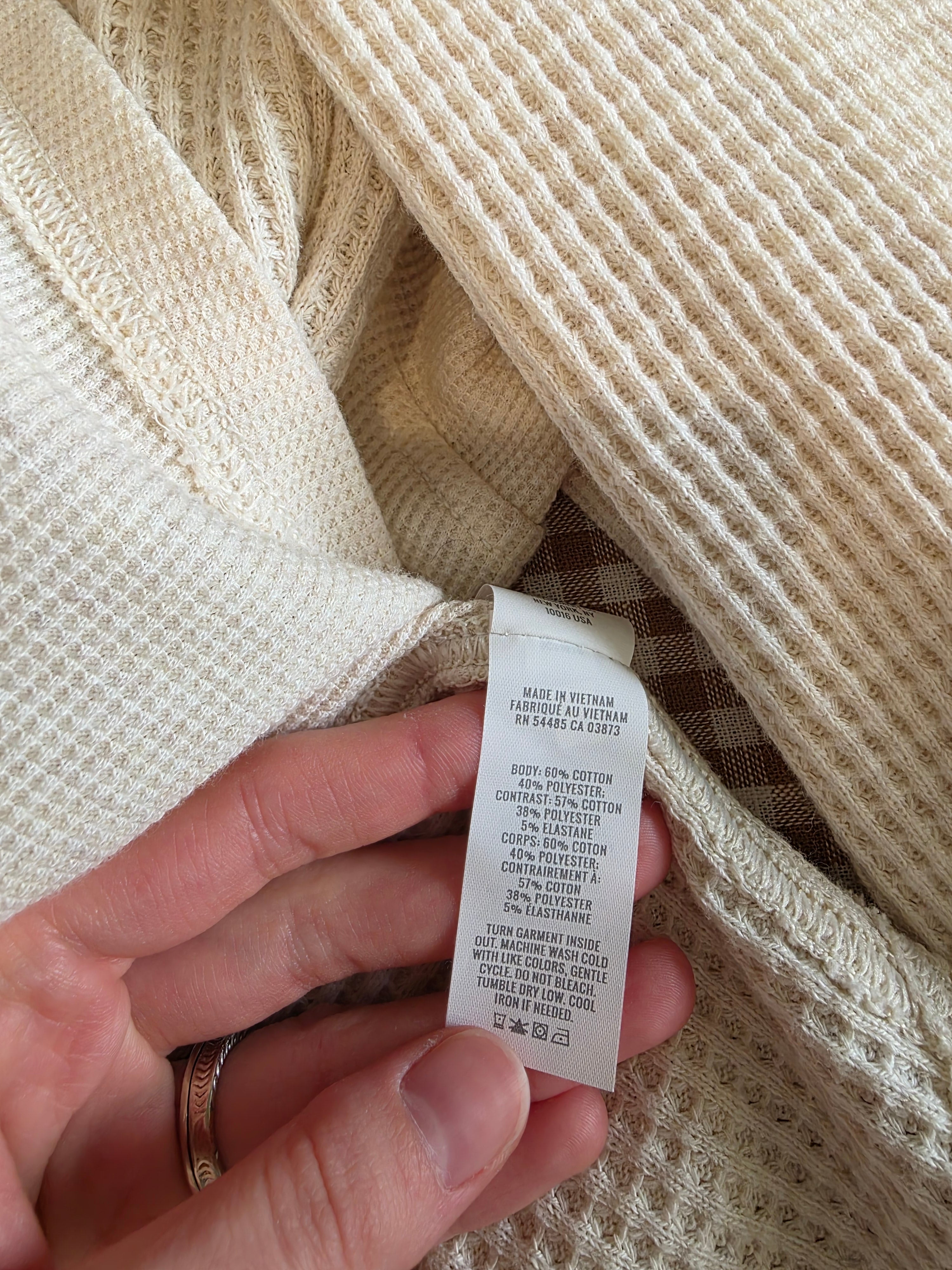 Aerie Oat Waffle Shirt Jacket (L)