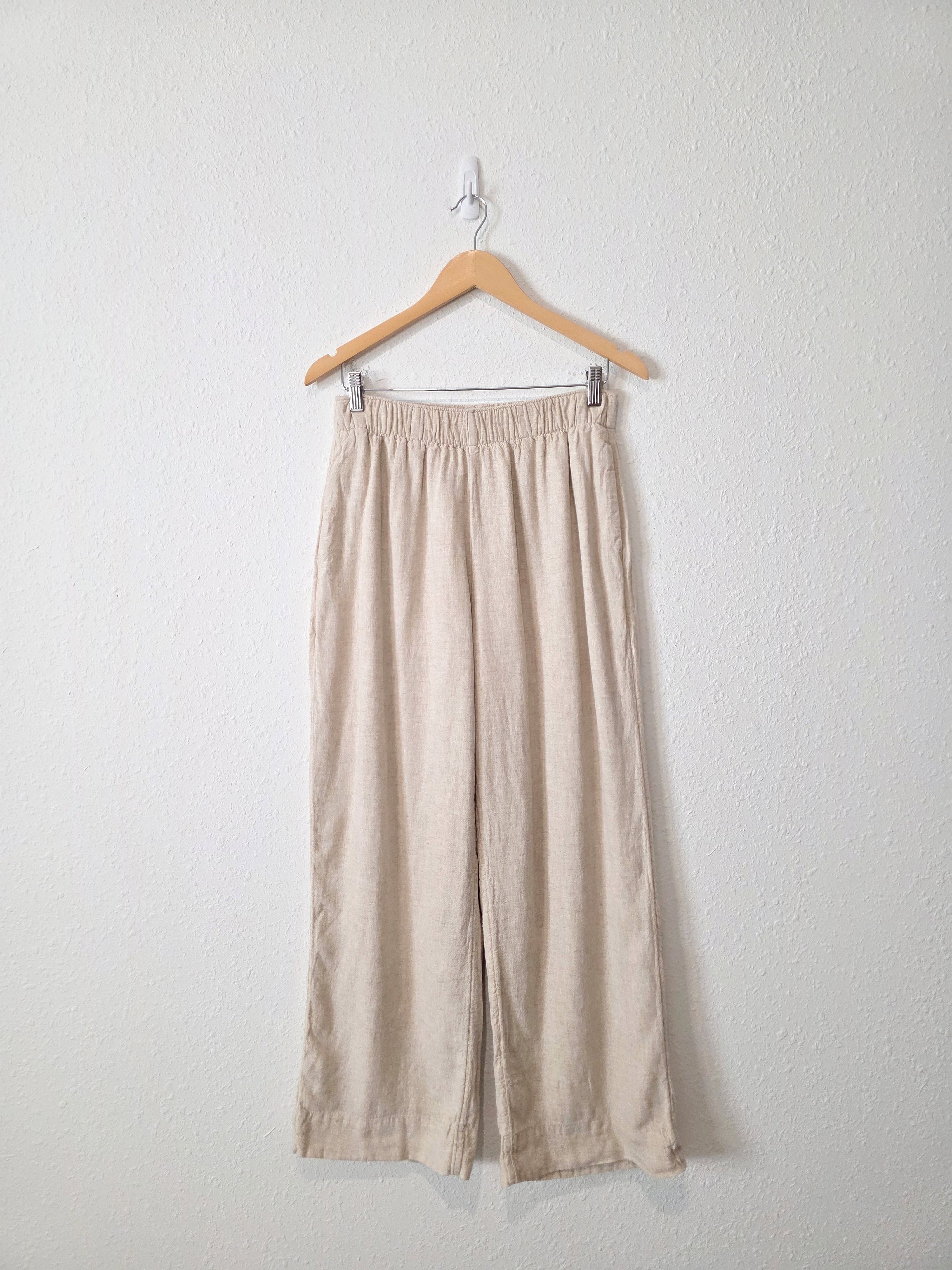Abercrombie Linen Blend Wide Leg Pants (M)