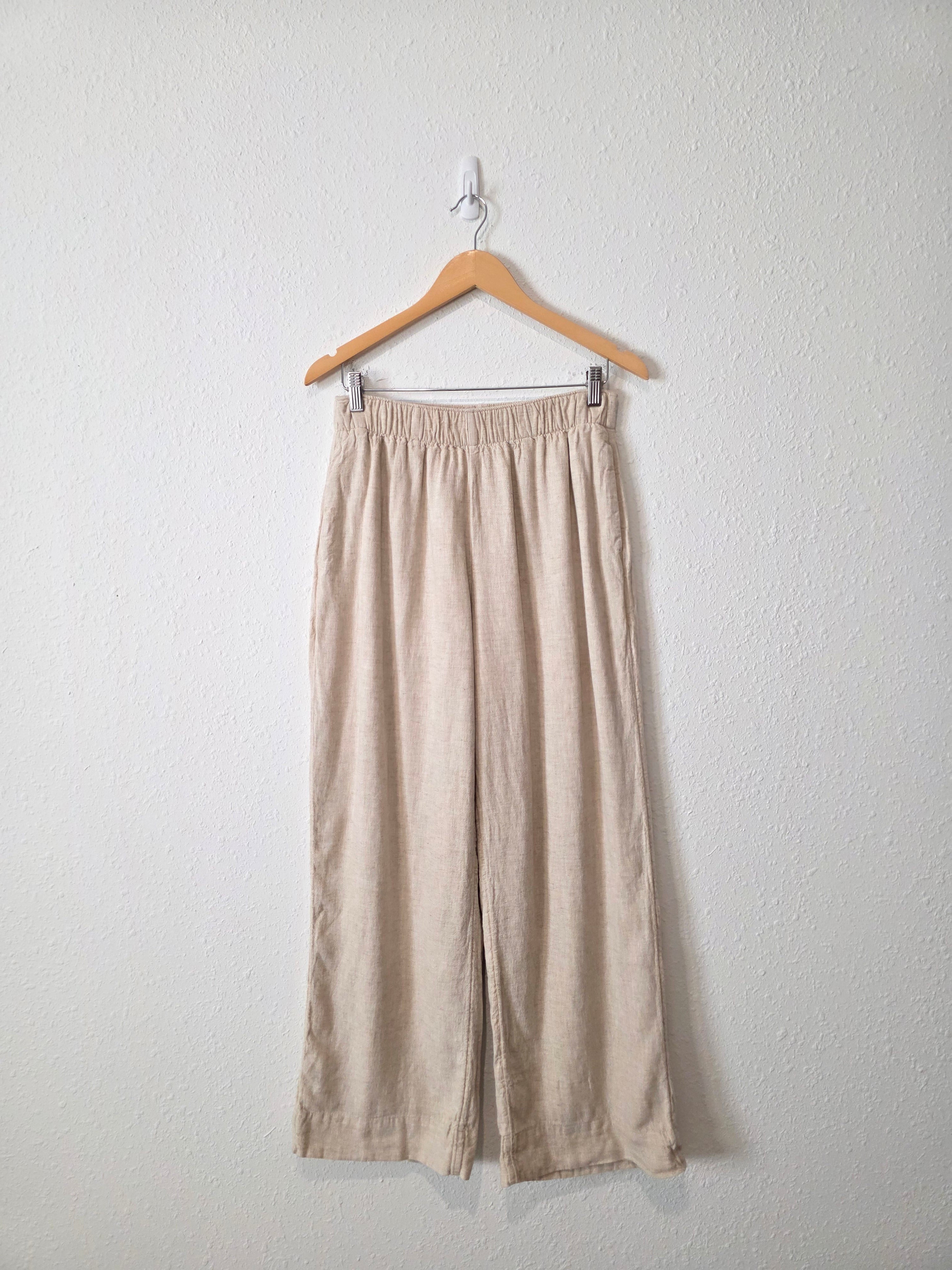 Abercrombie Linen Blend Wide Leg Pants (M)