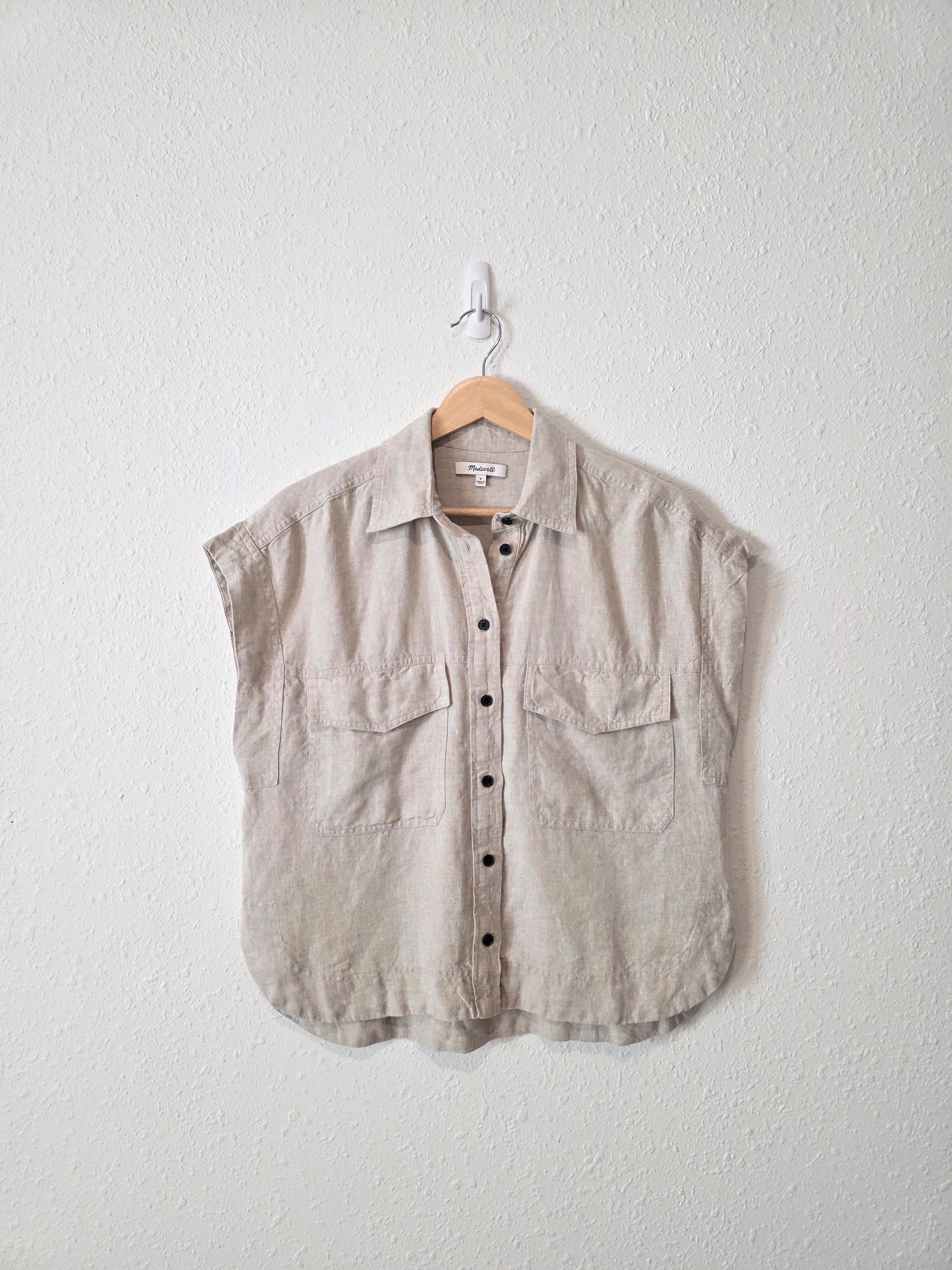 Madewell Linen Button Up Shirt (S)