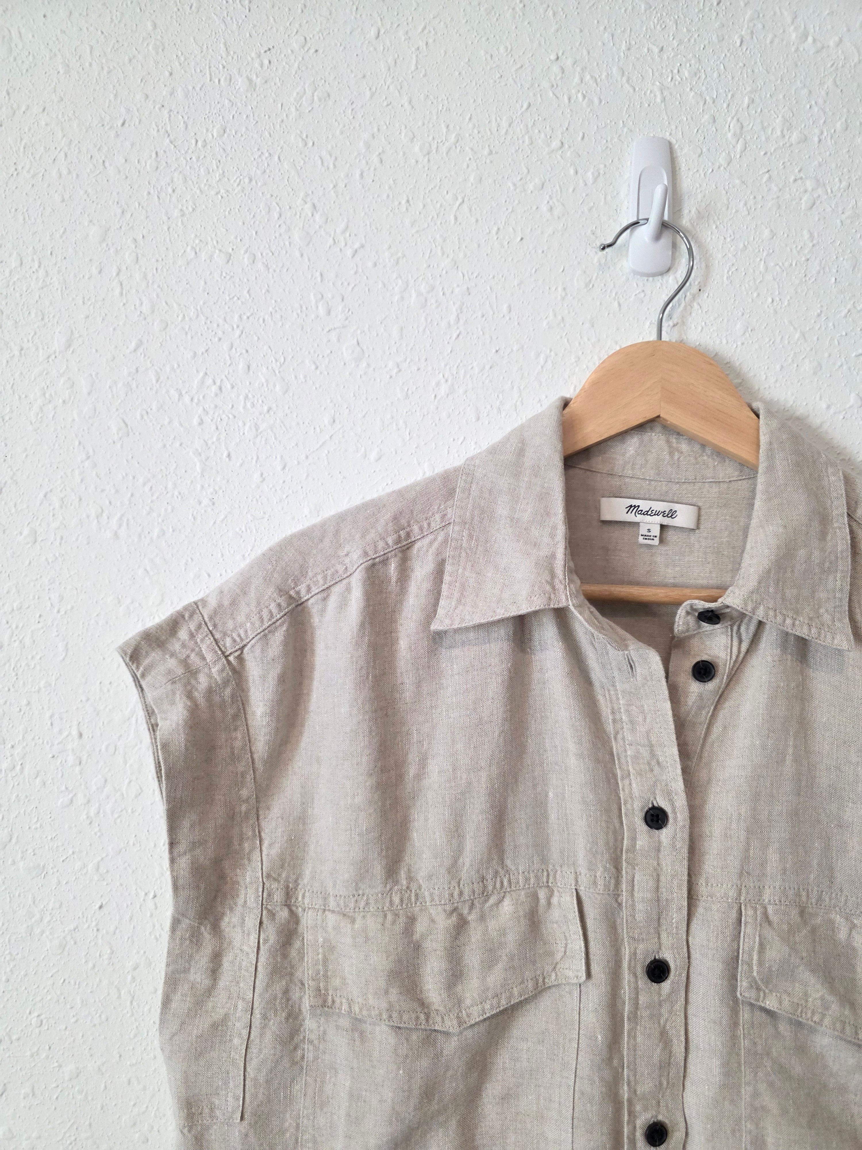 Madewell Linen Button Up Shirt (S)
