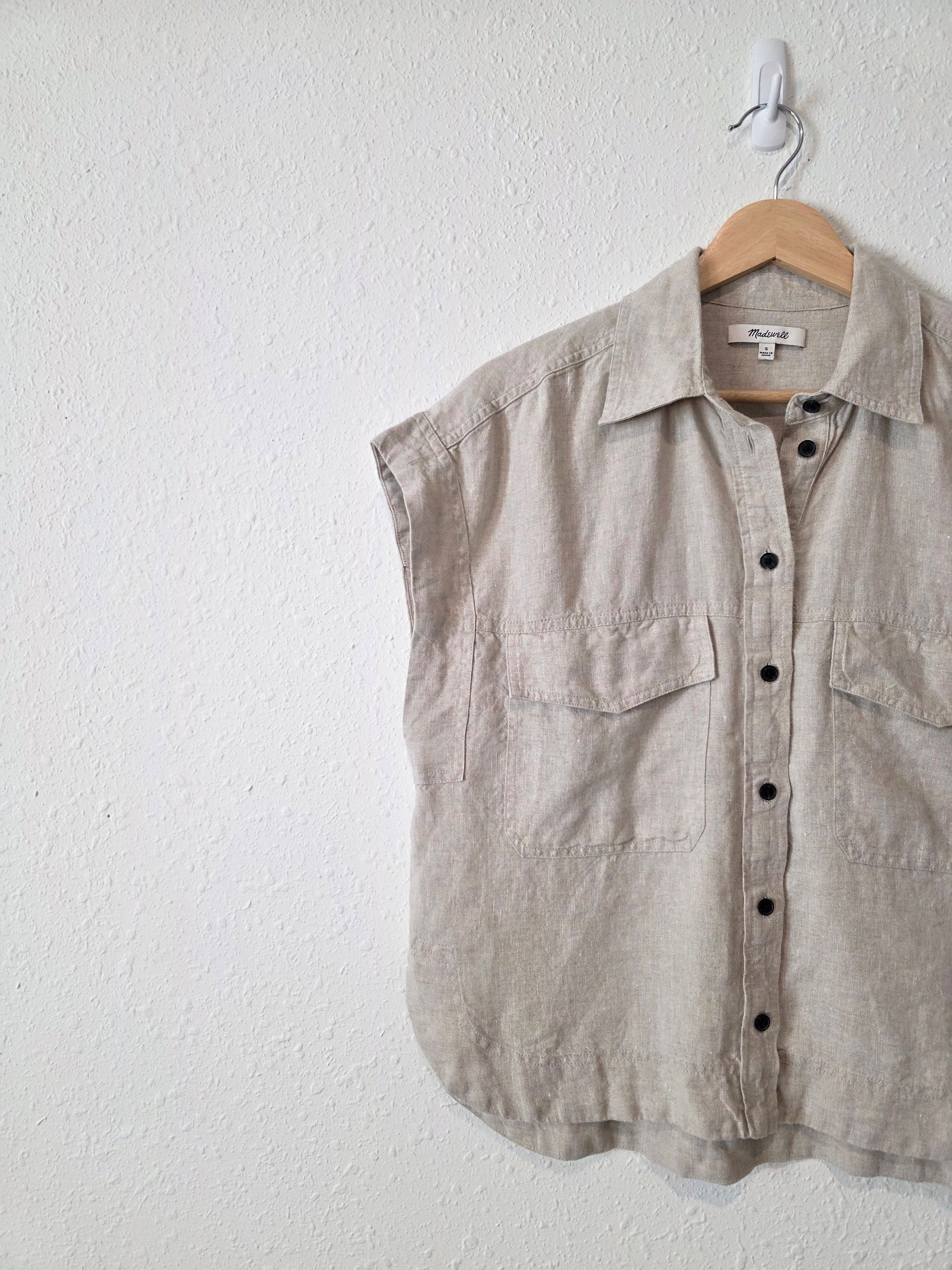 Madewell Linen Button Up Shirt (S)