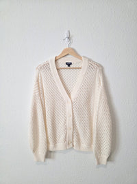 Splendid Neutral Crochet Cardigan (XS)