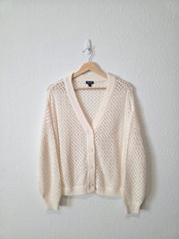 Splendid Neutral Crochet Cardigan (XS)