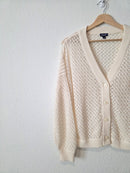 Splendid Neutral Crochet Cardigan (XS)