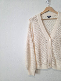 Splendid Neutral Crochet Cardigan (XS)