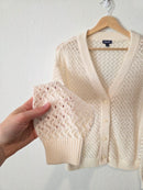 Splendid Neutral Crochet Cardigan (XS)