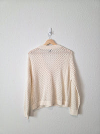 Splendid Neutral Crochet Cardigan (XS)