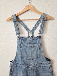 Aerie Light Wash Denim Shortalls (S)