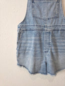 Aerie Light Wash Denim Shortalls (S)
