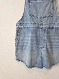 Aerie Light Wash Denim Shortalls (S)