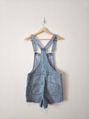 Aerie Light Wash Denim Shortalls (S)
