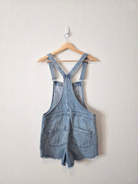 Aerie Light Wash Denim Shortalls (S)
