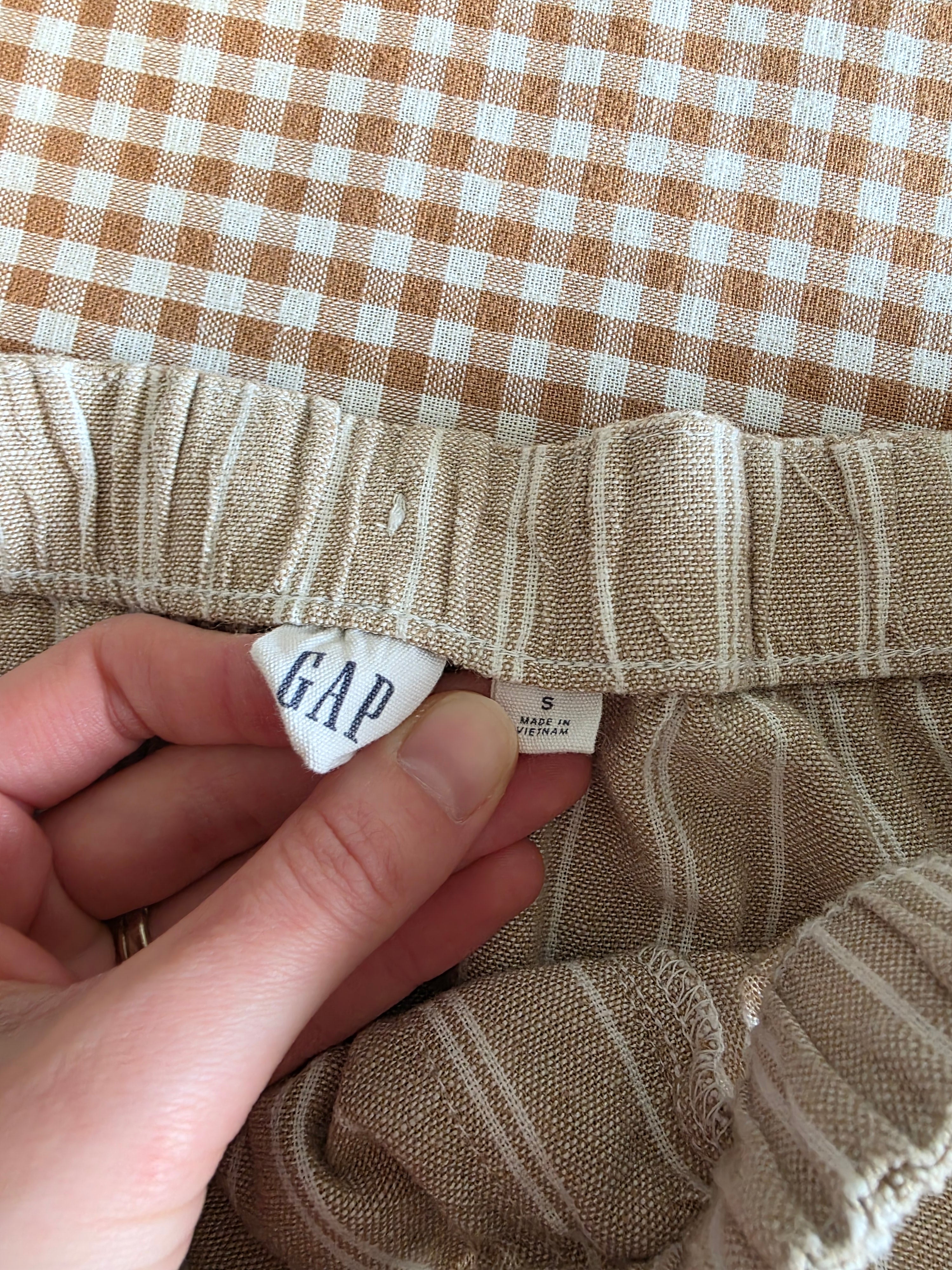Gap Linen Blend Striped Shorts (S)